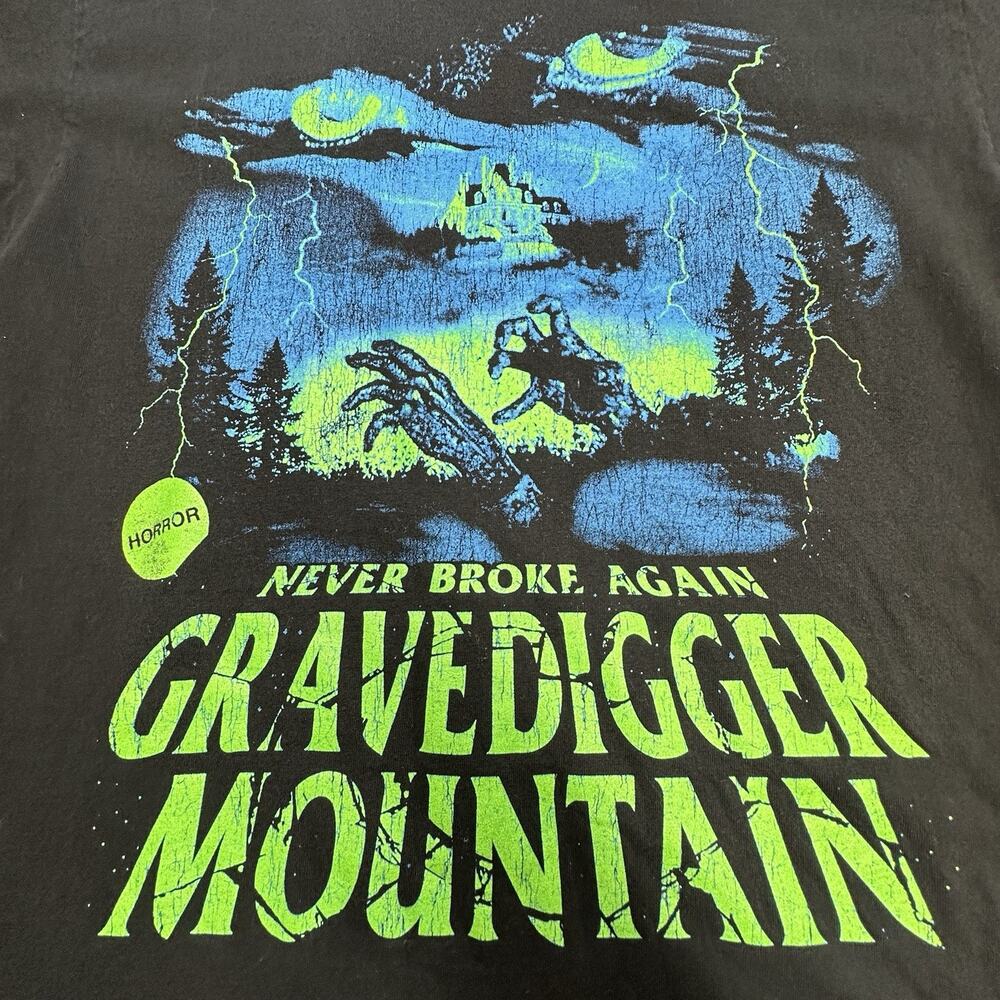 Never Broke Again NBA Youngboy Grave Digger Mountain Black T-Shirt Size Large - Picture 3 of 6